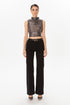 Black Sequined Back Decollete Bustier